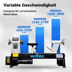 Puusorvi 550 W, säädettävä nopeus 650–3800 kierrosta/min, maksimipituus 457 mm, kiinnityslevy
