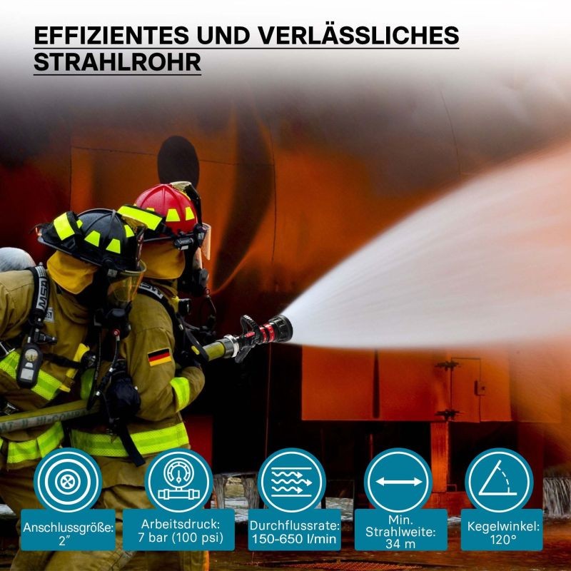 Suihkusuutin 150–660 l/min, C-Storz-liitin 52 mm, portaaton säädin, alumiini