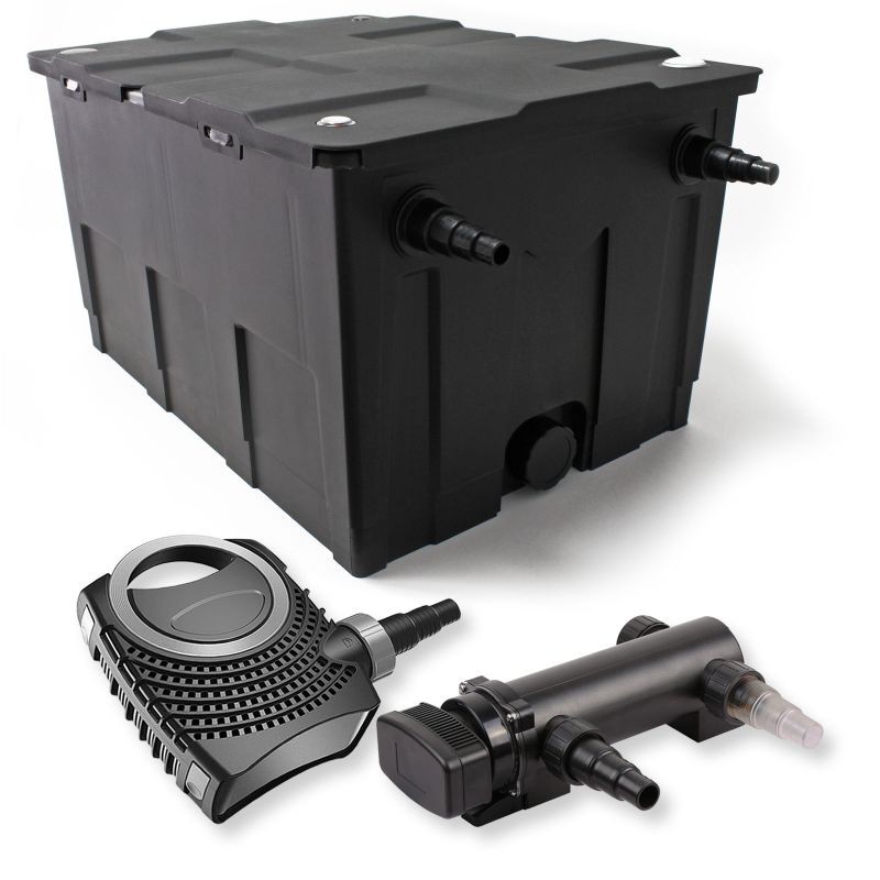 SunSun lampisuodatinsetti: CBF-550 60 000 l, CTF-8000 SuperECO pumppu 8000 l/h, CUV-318 UVC-selkeytin 18 W