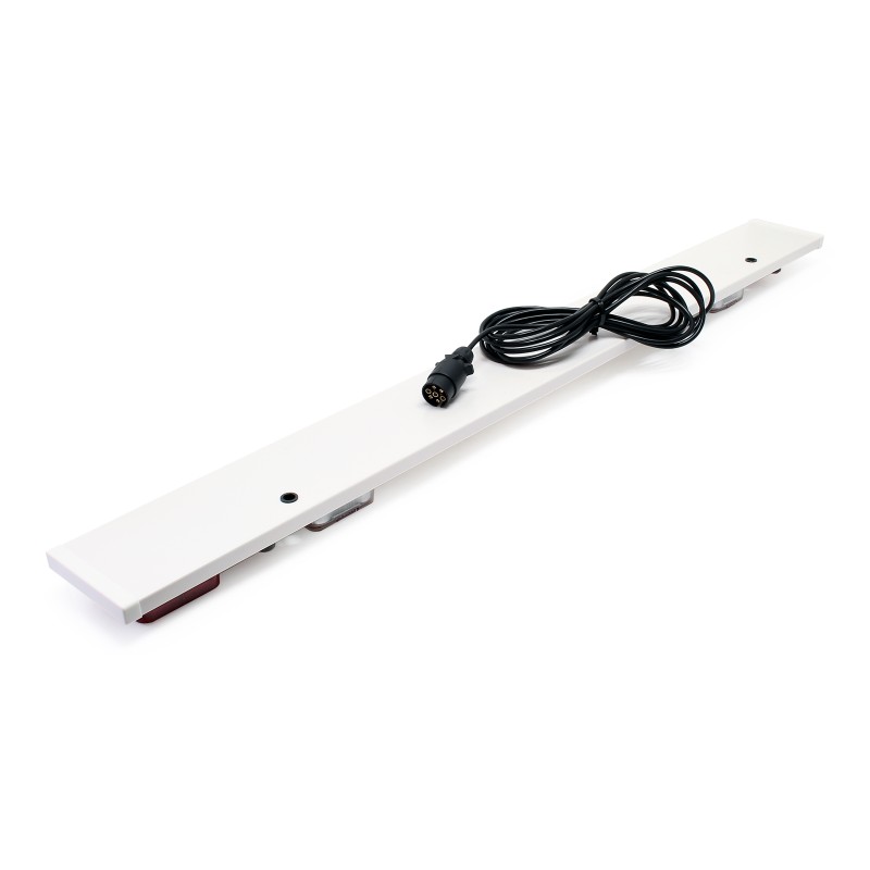 Perävaunun ja polkupyörätelineen valopalkki 137 cm, 7-napainen, 12 V, punainen