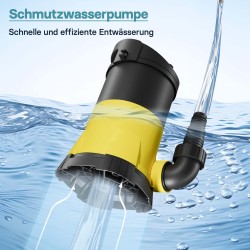 Likaveden pumppu 5000 l/h, 250 W, max. nostokorkeus 6 m, max. hiukkaskoko 5 mm