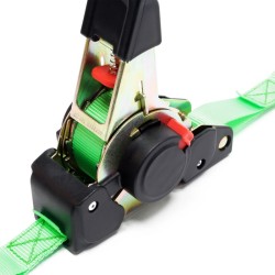 Automaattiset kuormakiinnityshihnat 4 kpl, 1,8 m x 25 mm, 320 daN, PES, vihreä, S-koukut