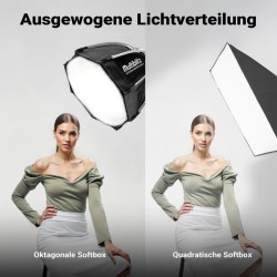 Multiblitz Octagon-softbox 40 cm Mini Bowens -adapterilla, kenno ja diffuusori