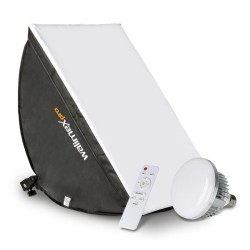 Walimex pro LED-valaistussetti 45 W Bi-Color, softbox 40 x 60 cm, kaukosäädin
