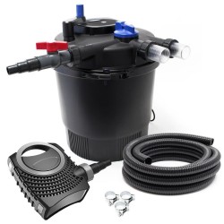 SunSun CPF 20000 lampisuodatinsetti NEO 8000 pumppu 8000 l h 36 W UV C 10 m letku 38 mm ja kiristimet