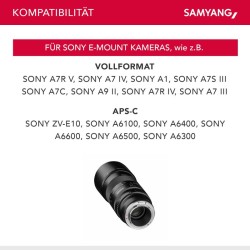 Samyang 100 mm f/2.8 makro- ja muotokuvaobjektiivi Sony E, täysikoko ja APS-C, manuaalinen tarkennus