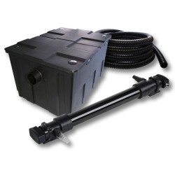 SunSun lampisuodatinpaketti: CBF-550 suodatin 60 000 l, CUV-672 UVC-puhdistin 72 W, 5 m letku 25 mm