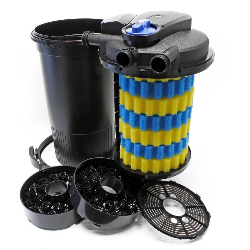 SunSun CPA-15000 lampisuodatinsetti 30000 l, 18 W UV-C, NEO6000 SuperEco pumppu 6000 l/h, 5 m letku 38 mm