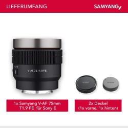 Samyang V AF 75 mm T1 9 FE video objektiivi Sony E autofokus 8K Tally merkkivalo täyskenno ja APS C