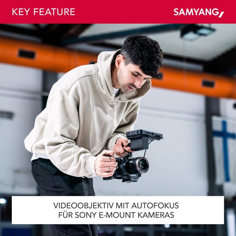 Samyang V-AF 35 mm T1,9 FE video-objektiivi Sony E, autofokus, 8K, Tally-valo