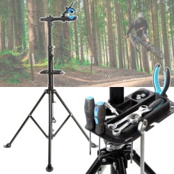 Polkupyörän korjausteline, 30 kg, 360° kääntyvä, korkeussäätö 102–178 cm, musta