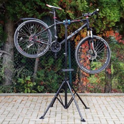 Polkupyörän korjausteline, 30 kg, 360° kääntyvä, korkeussäätö 102–178 cm, musta