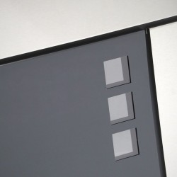 Seinäpostilaatikko V24, antrasiitti ja ruostumaton teräs, 370 x 105 x 370 mm, lukittava, sanomalehtitelineellä