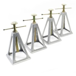 Alumiiniset tukijalat asuntovaunuille ja perävaunuille, 4 kpl, 28–43 cm, 900 kg