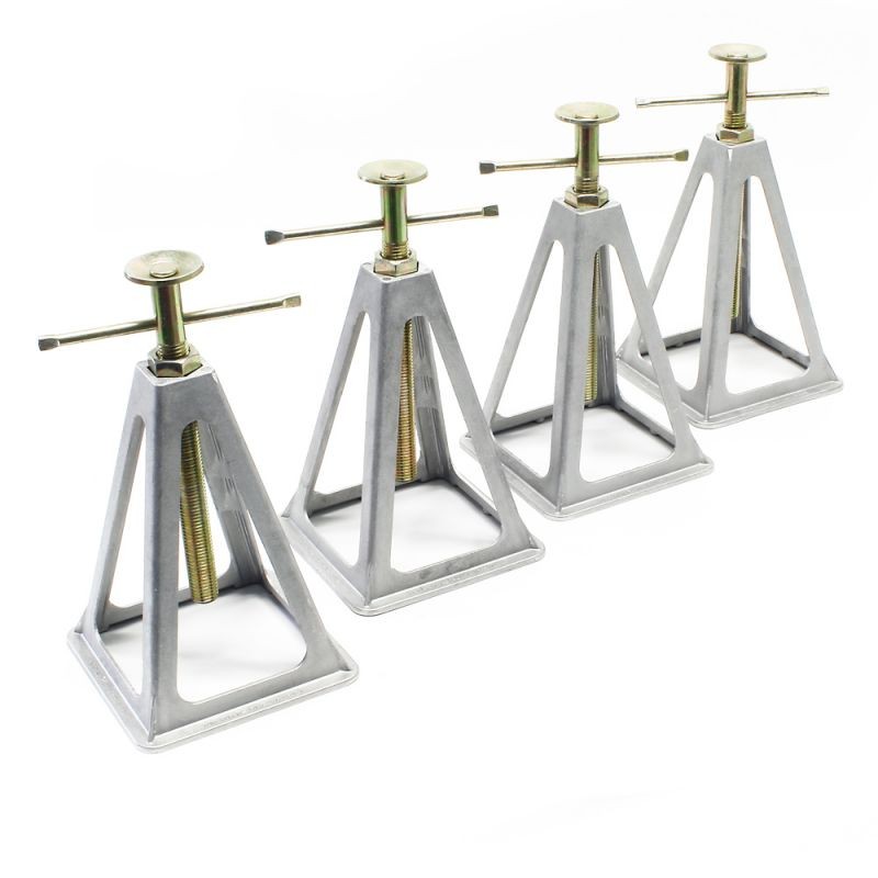 Alumiiniset tukijalat asuntovaunuille ja perävaunuille, 4 kpl, 28–43 cm, 900 kg