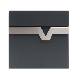 XPOtool V60 postilaatikko, antrasiitti, ruostumaton teräs, 370 x 105 x 370 mm, lukittava, vaimennus, sanomalehtitila