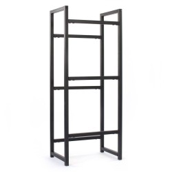 Toboli juomalaatikkohylly 3 laatikolle, teräs, musta, 47 x 31 x 116 cm, 20 kg/taso
