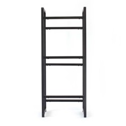Toboli juomalaatikkohylly 3 laatikolle, teräs, musta, 47 x 31 x 116 cm, 20 kg/taso