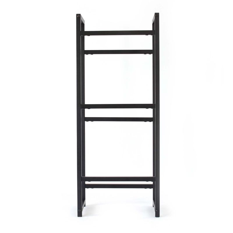 Toboli juomalaatikkohylly 3 laatikolle, teräs, musta, 47 x 31 x 116 cm, 20 kg/taso