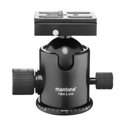Mantona Basic TBH 3 VIII pallopää 25 kg kantavuus 360 panoraama pikakiinnityslevy