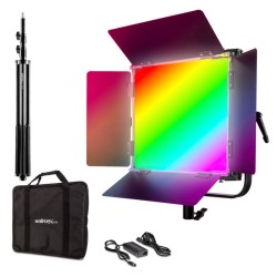 Walimex pro LED Rainbow 100 W RGBWW paneelivalo ja WT 806 valojalusta