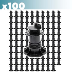 XPOtool Säädettävät terassijalat 100 kpl, 137–215 mm, 2700 kg, musta