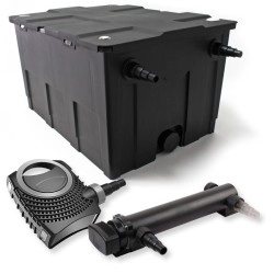 SunSun lampisuodatinsetti: CBF-550 60 000 l, NEO 7000 SuperEco pumppu 7000 l/h, CUV-324 UVC-selkeyttäjä 24 W