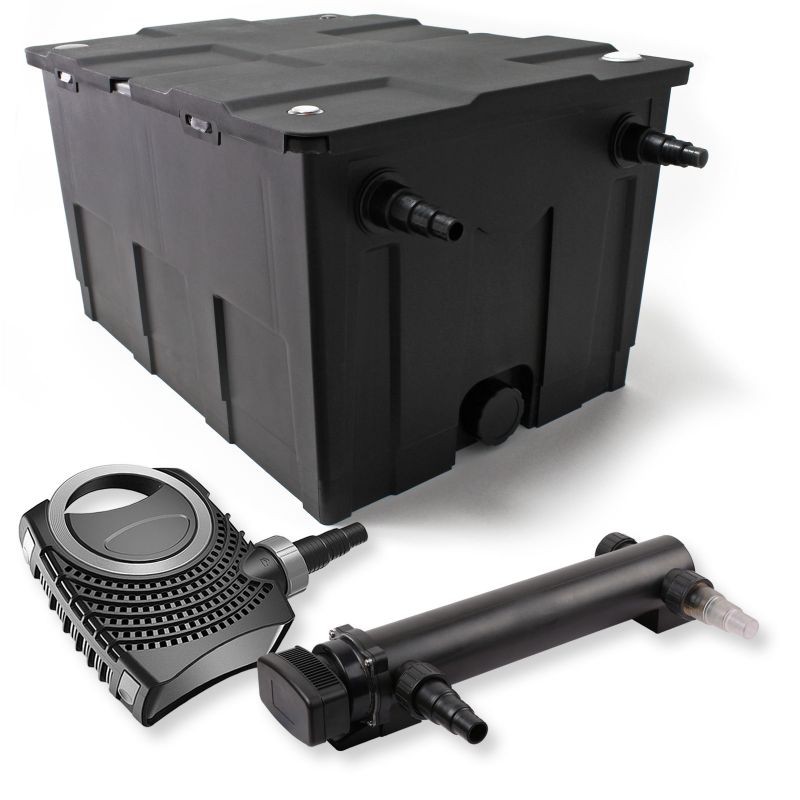 SunSun lampisuodatinsetti: CBF-550 60 000 l, NEO 7000 SuperEco pumppu 7000 l/h, CUV-324 UVC-selkeyttäjä 24 W
