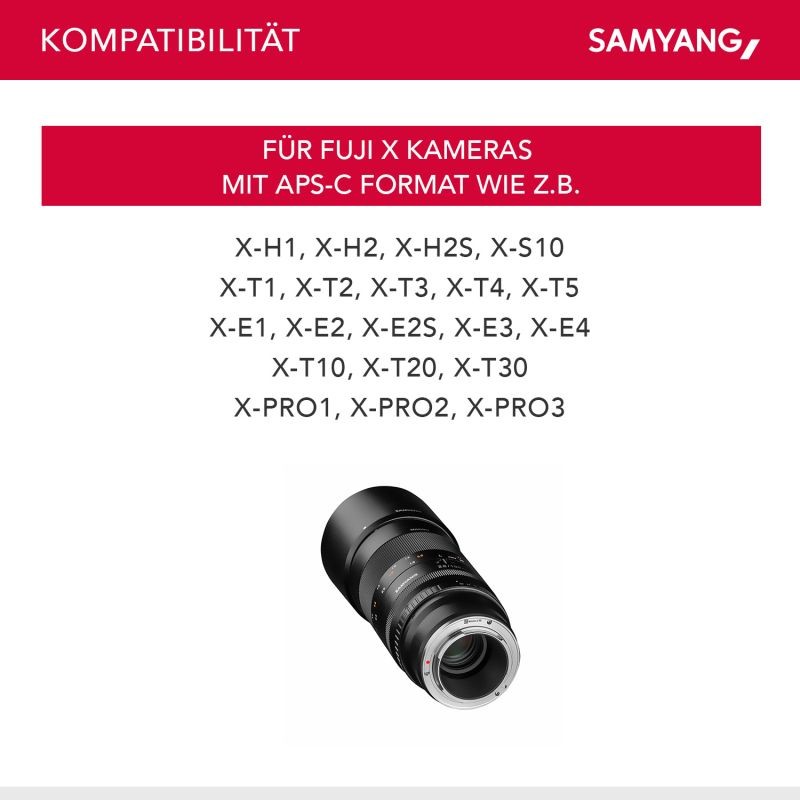 Samyang 100mm f/2.8 Makro-objektiivi Fuji X -sarjalle, manuaalinen tarkennus
