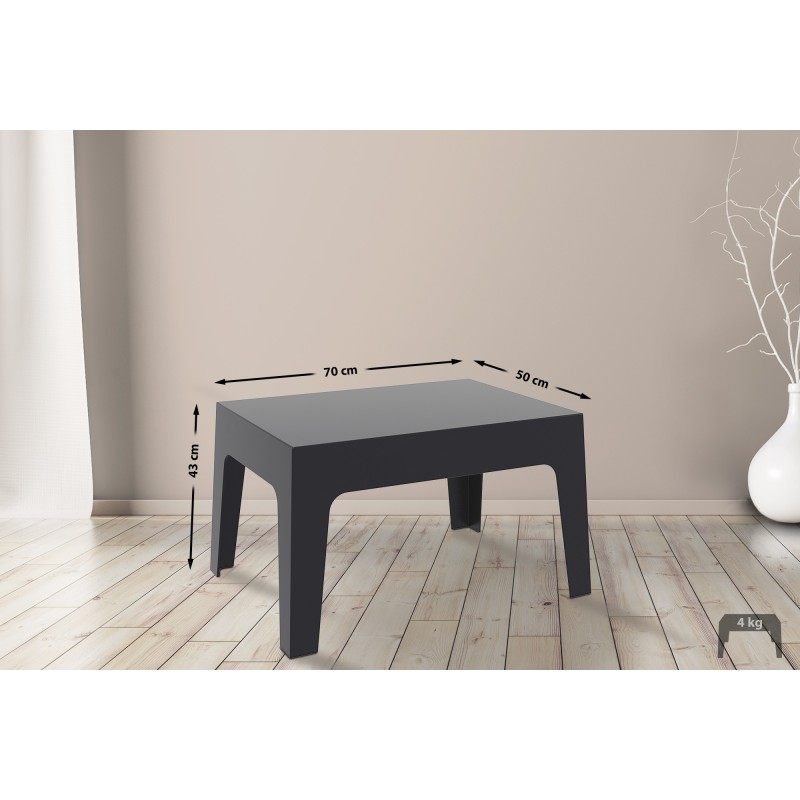 Monikäyttöinen BOX-apupöytä ulko- ja sisäkäyttöön pinottava muovinen