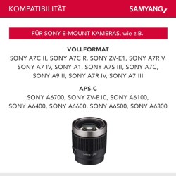 Samyang V AF 100 mm T2 3 video objektiivi Sony E FE autofokus 8K tuki