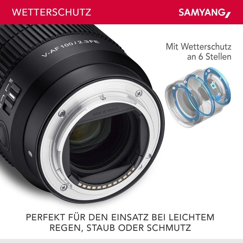 Samyang V-AF 100 mm T2,3 video-objektiivi Sony E / FE, autofokus, 8K-tuki