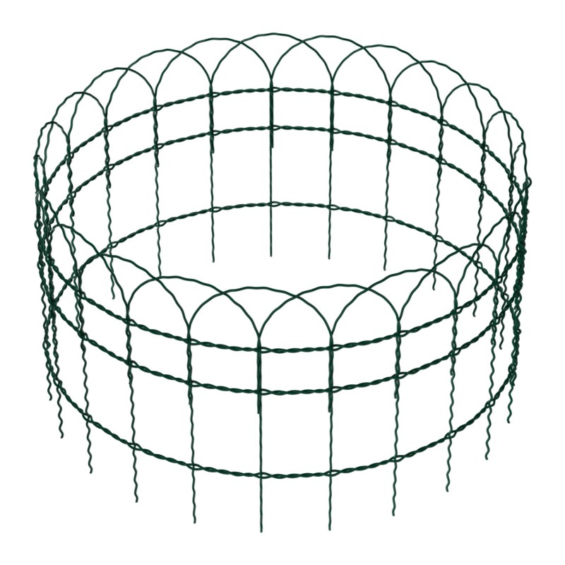 Puutarhan verkkoaita 0,4 x 25 m, vihreä, PVC-pinnoitettu teräs, silmäkoko 9 x 15 cm