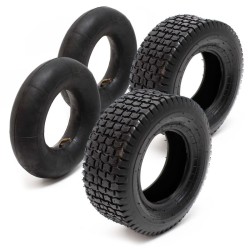 Rengas- ja sisuskumisetti ratsastajaleikkurille 15x6.00-6 4PR, 2+2 kpl, kulmaventtiili