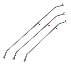 Peräkärryn peitteen tukikaaret 3 kpl alumiini 108 150 cm