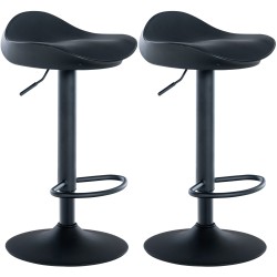 2 kpl säädettävät Alisson-baarituolit keinonahkaa ergonomisella muotoilulla