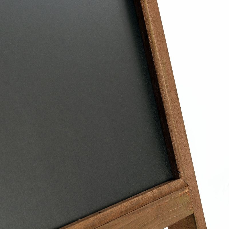 Toboli puinen A-teline liitutaululla ja hyllyllä, ruskea, 42 x 112 cm