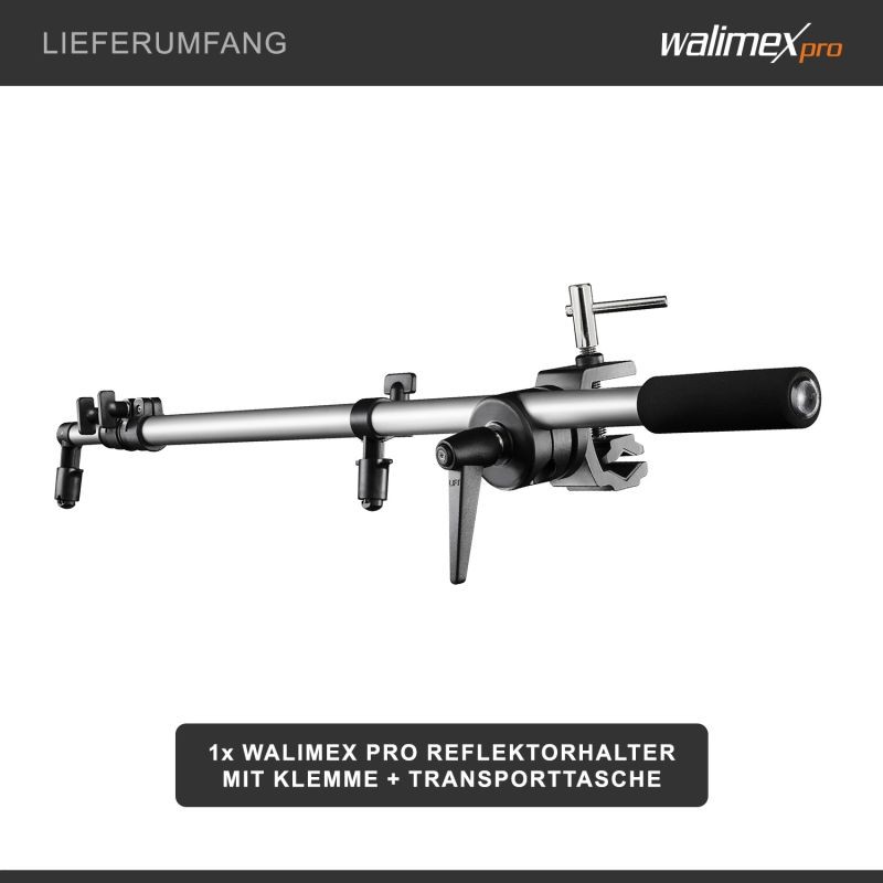 Walimex pro Heijastinpitelin, teleskooppivarsi 44-150 cm, 1800 x 100 x 100 mm, kuljetuslaukku