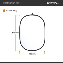 Walimex pro 5-in-1 taitettava heijastin 1680 x 1020 x 20 mm ovaali, kulta, hopea, valkoinen, musta, läpinäkyvä