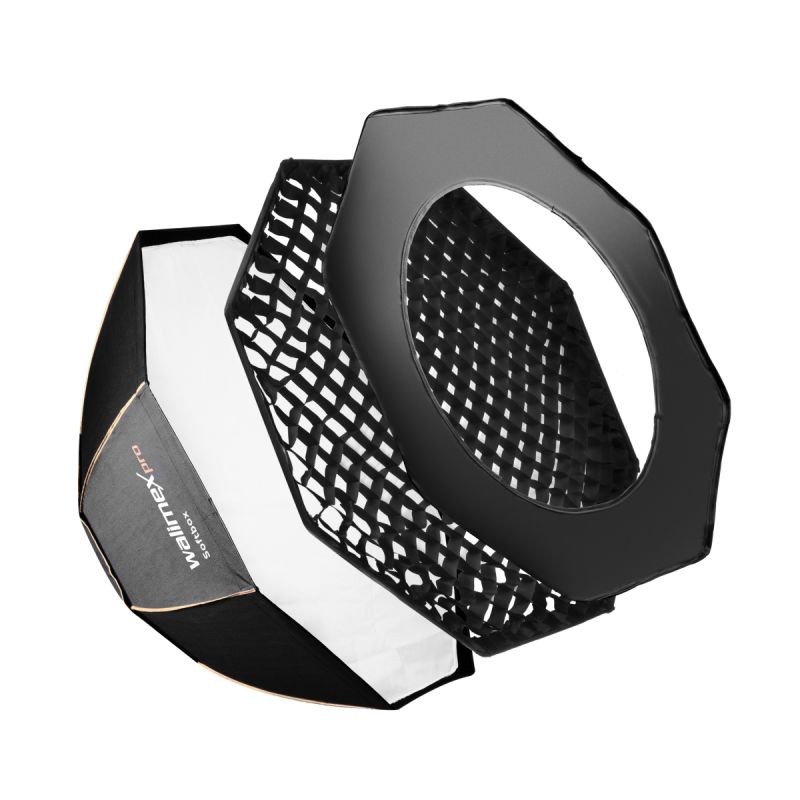 Walimex pro Octagon Softbox PLUS Orange Line 60 cm - kahdeksankulmainen softbox kulta-/hopeavälipalalla