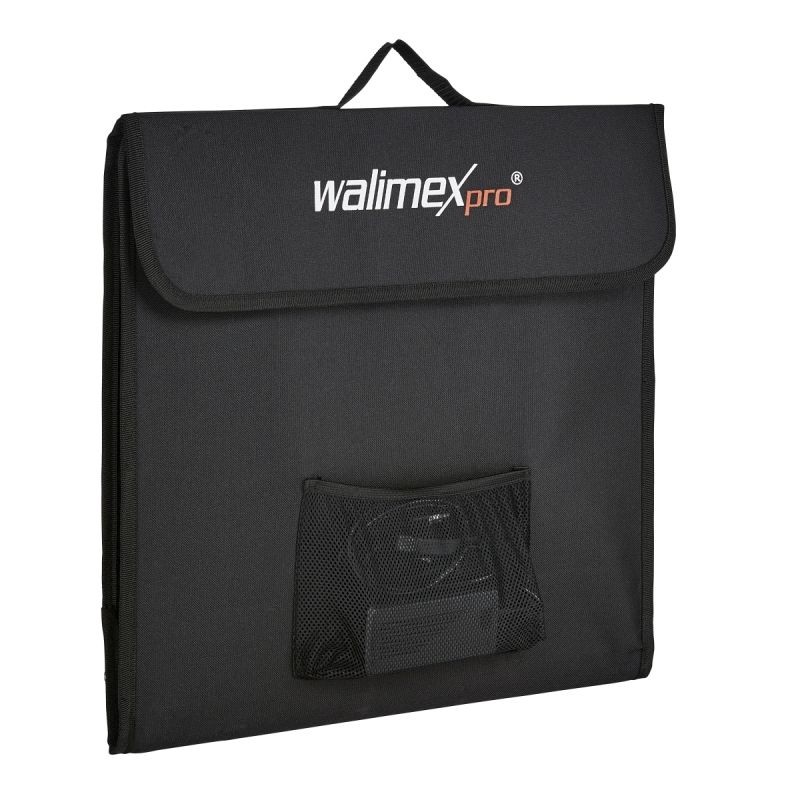 Walimex pro kokoontaitettava LED-valokuutio 430 x 430 x 430 mm, 4 taustaa ja diffuusori