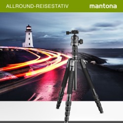 Mantona DSLM Travel Evolution Max 2552-RA alumiininen matkajalka panoraamapallopäällä