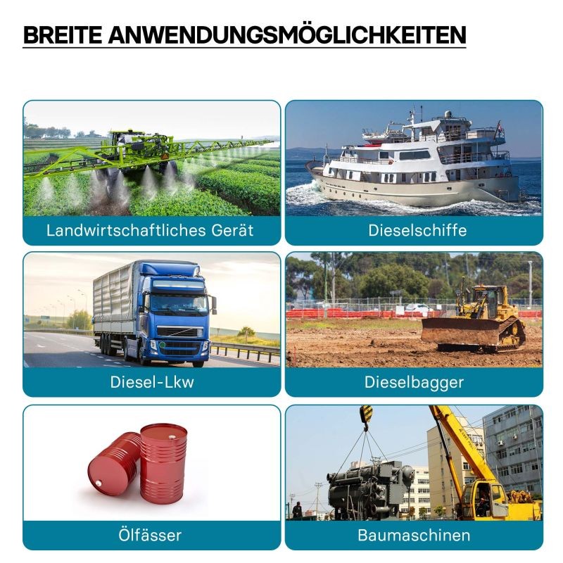 Siirrettävä diesel-, biodiesel- ja lämmitysöljypumppu 12 V, 150 W, 40 l/min, itseimevä