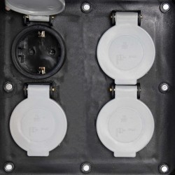 Kivijäljitelmäinen ulkopistorasia 4 osainen IP44 5 m kaapeli