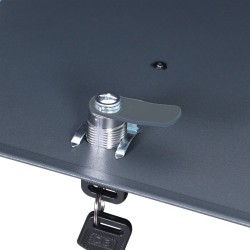 Seinäpostilaatikko V48 antrasiitti ja ruostumaton teräs 370 x 105 x 370 mm, lukolla ja sanomalehtitelineellä