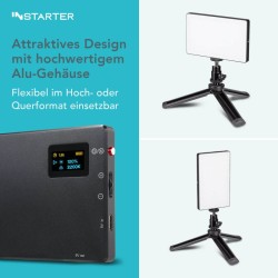 Instarter Spectar Bi-Color P-Pocket LED 0.6 LED-videovalo 9 W, diffuusori ja Powerbank-toiminto