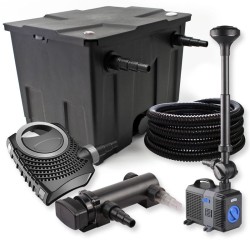 SunSun lampisetti: CBF-350 12000 l, CTF-8000 pumppu 8000 l/h, CUV-318 UV-puhdistin 18 W, 25 m letku, CTP-2803
