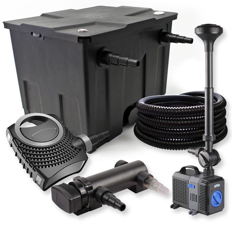 SunSun lampisetti: CBF-350 12000 l, CTF-8000 pumppu 8000 l/h, CUV-318 UV-puhdistin 18 W, 25 m letku, CTP-2803