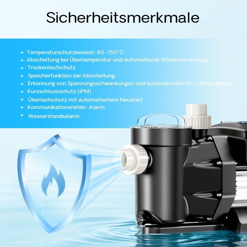 XPOtool Allaspumppu 750 W 21 000 l/h säädettävä pyörimisnopeus 17 m nostokorkeus