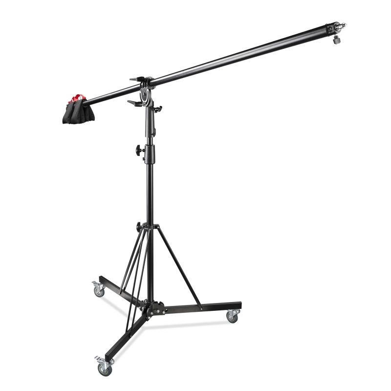 Walimex pro Puomijalka pyörillä, 140–450 cm, puomivarsi 290 cm, musta
